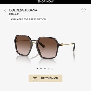 Brand new DOLCE&GABBANA style DG4422 size 56/20